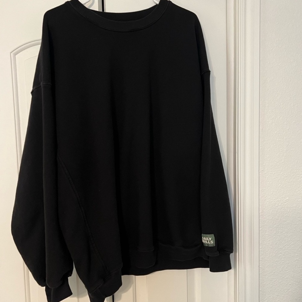 Daily Drills Black Crewneck Sweatshirt